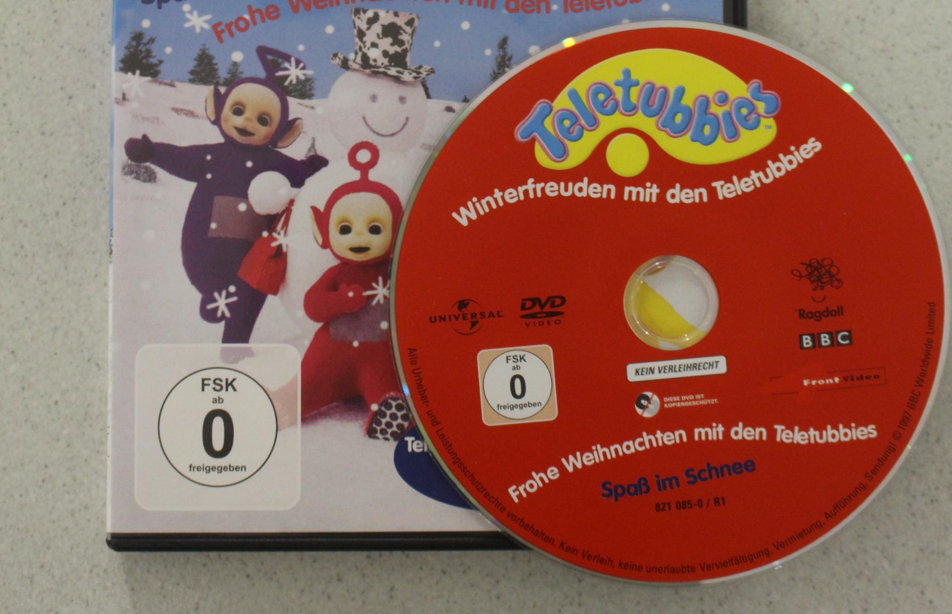 Nahaufnahme der CD &quot;Winterfreuden mit den Teletubbies&quot;