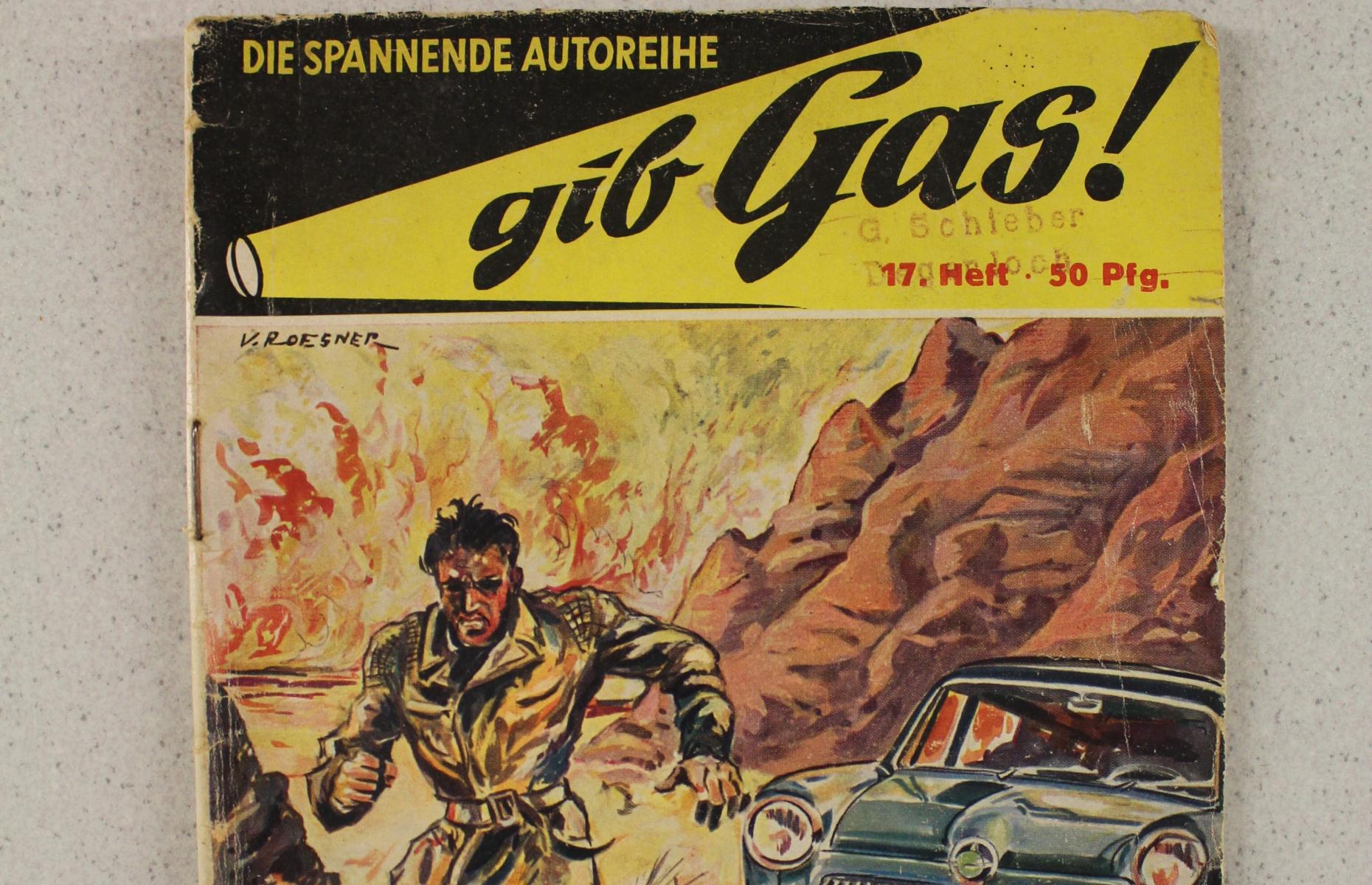 Hier sieht man das Cover des Hefts &quot;Auto im Steppenbrand&quot; der Reihe: Gib Gas - Die spannende Autoreihe